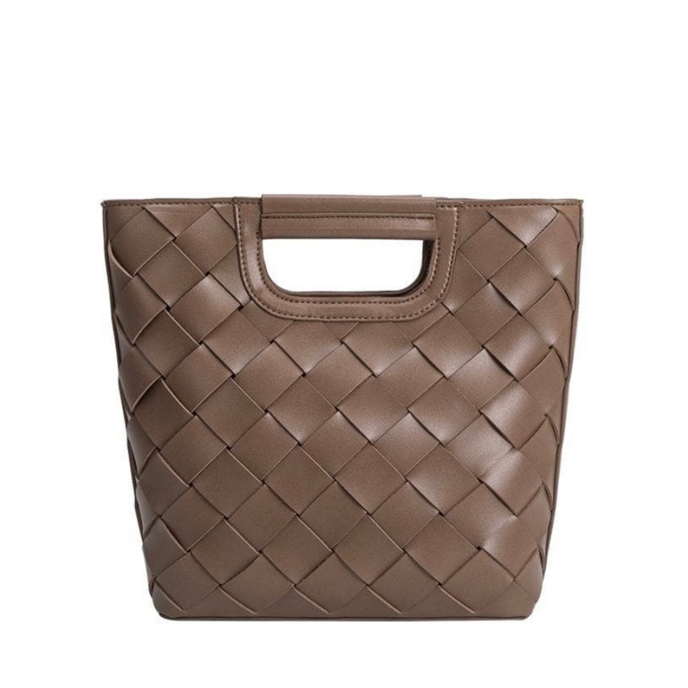 Taupe Top Handle Bag